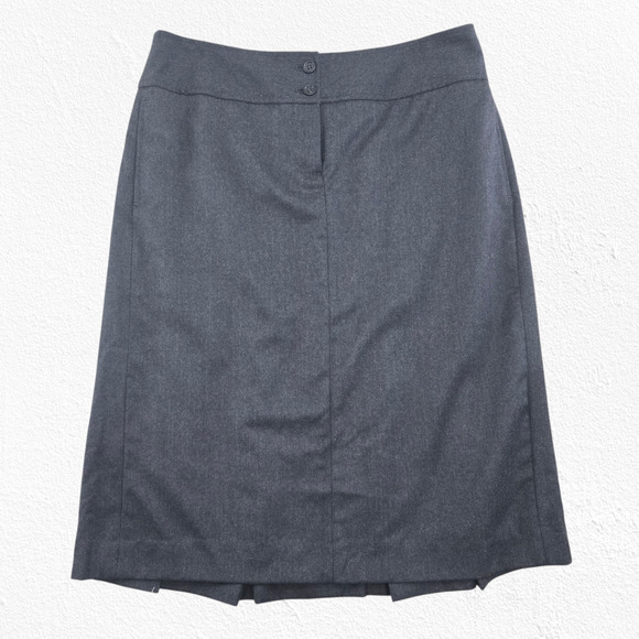 J. Crew Wool Pleated Pencil Skirt Gray Heather Charcoal Size 8 NWT Classic Work - Picture 1 of 9
